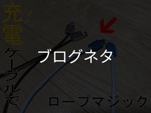 画像1: ブログ「充電ケーブルでロープマジック」 (1)