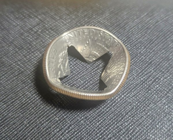 画像2: ＜ほぼ新品＞空中に投げたり色々「空手コインハーフダラー」 (2)