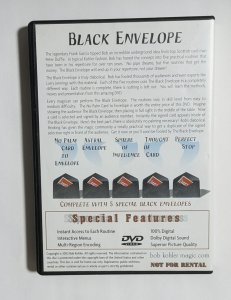 画像2: ＜ほぼ新品＞字幕・切れ目なし仕掛けなしの 封印された封筒に 「BLACK ENVELOPE」 (2)